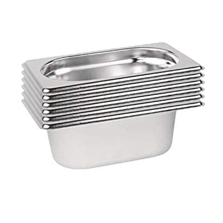 Deposito Gastronomico GN 1/9 x 65 mm Acero Inox. Pack 6 Un.