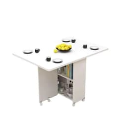Mesa de comedor plegable blanco 140x80x77 cm Blanco