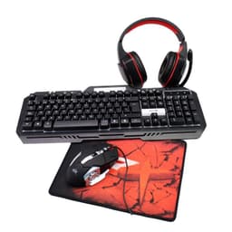 Kit Gamer 4 en 1 Mouse Teclado PAD Audifonos RX0042 Negro