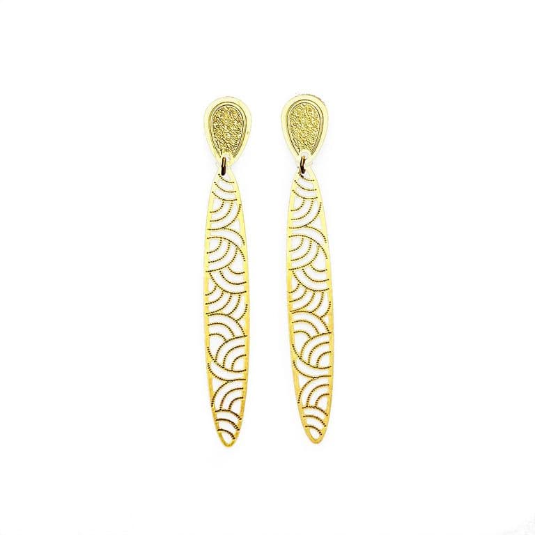 Aros Olimpia Enchapado Oro 18K Dorado TALLA UNICA