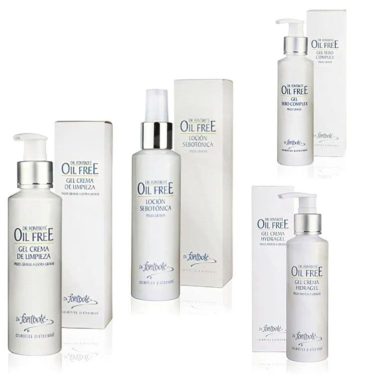 Oil Free Piel Grasa Limpieza+locion+cremas dia y Noche DrFontbote Pack