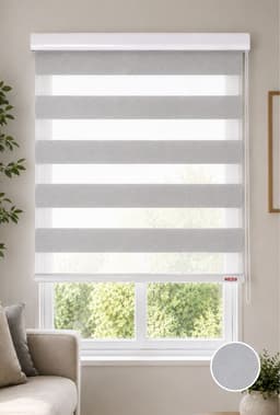 Cortina Roller Duo Zebra Dia y Noche 120X140 Gris