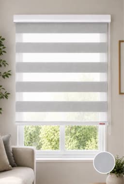Cortina Roller Duo Zebra Dia y Noche 135X220 Gris