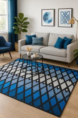 Alfombra Diseno Denver Para Living 120x160