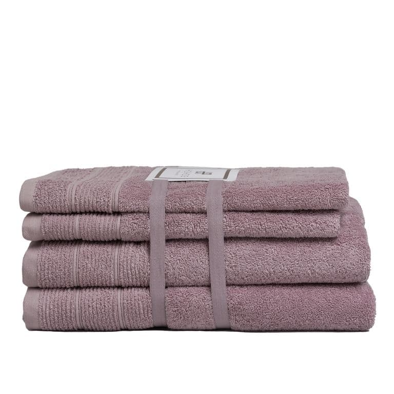 Set de toallas Deluxe 100% algodon turco 620gr, color Malva.