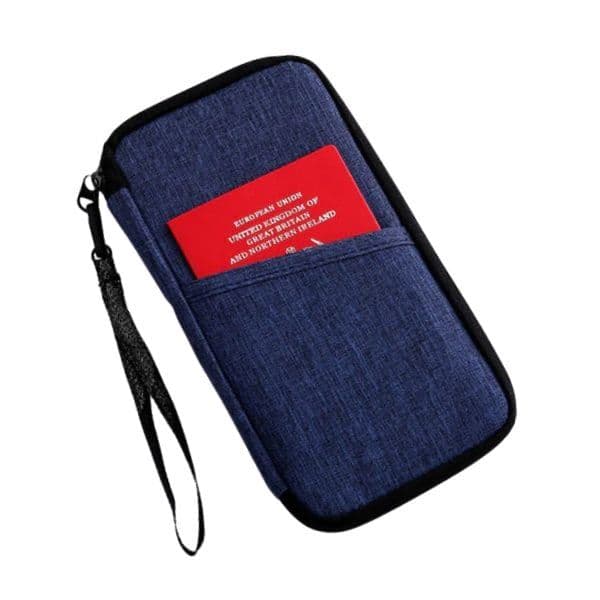 Billetera Portapasaporte Para Hombre Y Mujer Azul TALLA UNICA