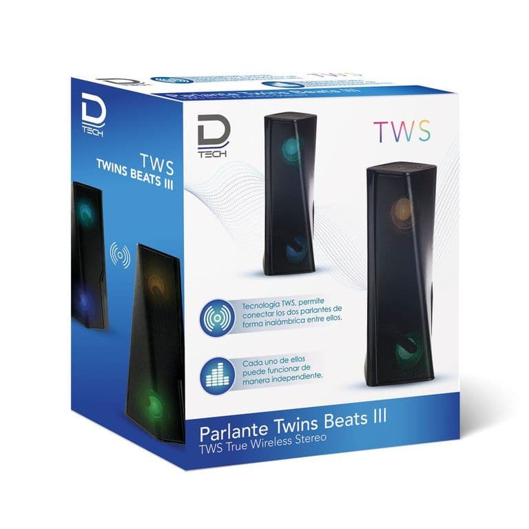 Twins Beats 3 BT Speaker Tws Rubber Pronobel Negro