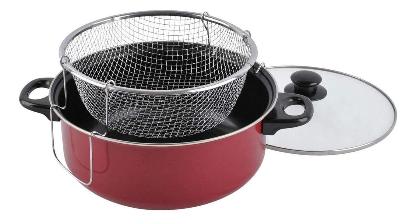 Olla Freidora Antiadherente Cocina Con 3 Piezas