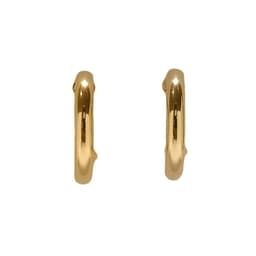 Aros Argolla Tubo 20mm Enchapado Oro 18K Dorado TALLA UNICA