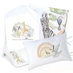 Juego de Cama Funda de Plumon + Sabana Bajera +2 Fundas Almohada Safari 1 Plaza