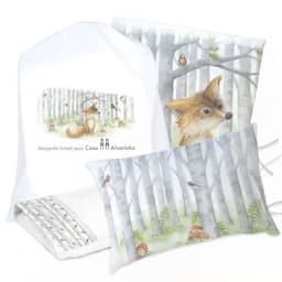 Juego de Cama Funda de Plumon + Sabana Bajera +2 Fundas Almohada Zorrito 1 Plaza