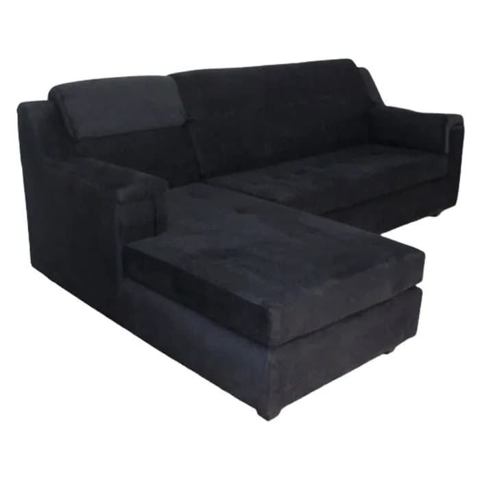 SECCIONAL FELPA FORTUNE NEGRO IZQUIERDO