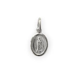 Colgante Medalla Mini Virgen De Guadalupe 7mm Plata Fina 925 Plateado TALLA UNICA