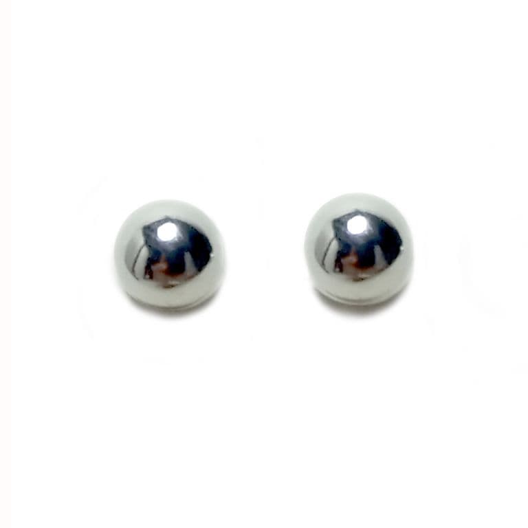 Aros Bolita Mini 3mm Plata Fina 925 Plateado TALLA UNICA