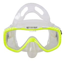 Mascara Dolphin Comodidad Vision Clara para Buceo y Snorkel - Amarillo - Unico
