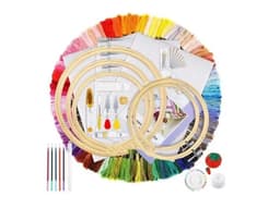 Set De Agujas Magica Bordado Kit De Hilos De Bordar Bambu