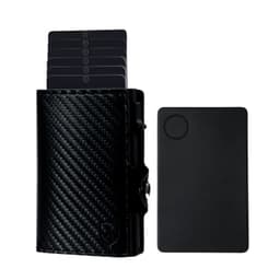 Pack Billetera Tarjetero con Localizador Negro TALLA UNICA