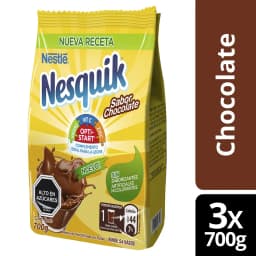 Saborizante Para Leche Nesquik Optistar Chocolate 700g X3