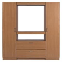 Closet rack 2 puertas 2 cajones, Cafe claro