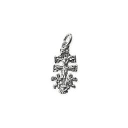 Colgante Cruz De Caravaca Chica Plata Fina 925 Plateado TALLA UNICA