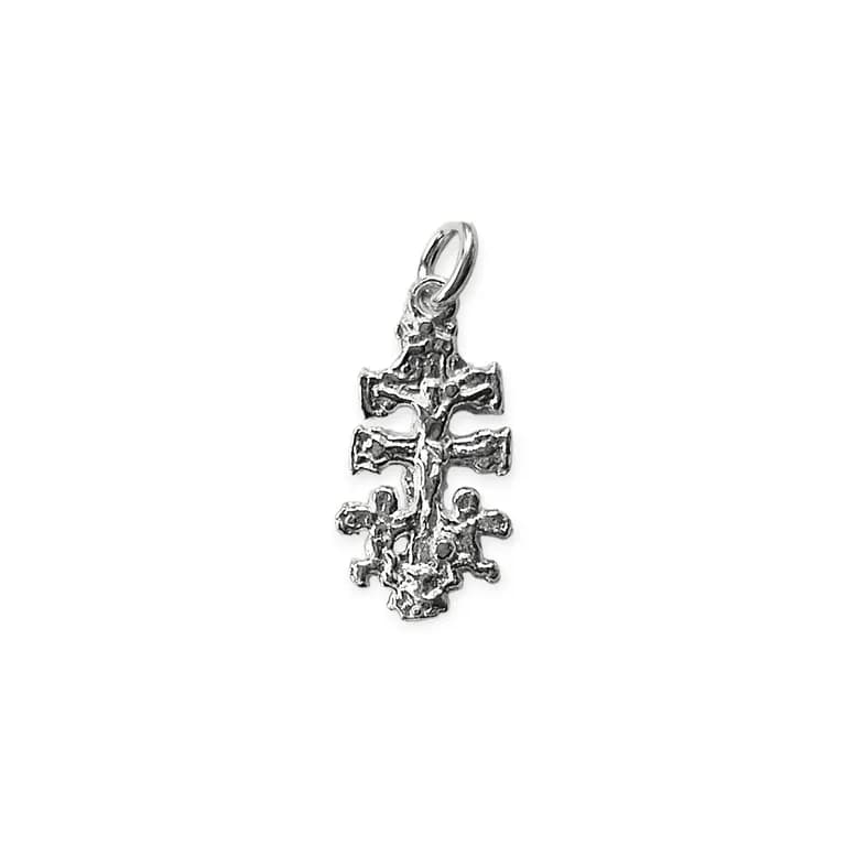Colgante Cruz De Caravaca Chica Plata Fina 925 Plateado TALLA UNICA