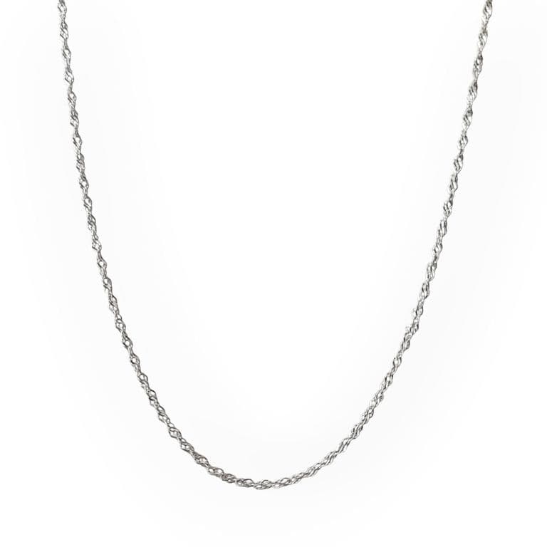 Cadena Singapur 45cm Plata Fina 925 Plateado TALLA UNICA