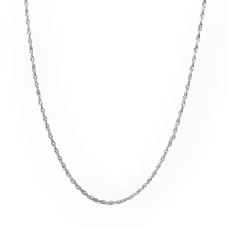 Cadena Singapur 60cm Plata Fina 925 Plateado TALLA UNICA