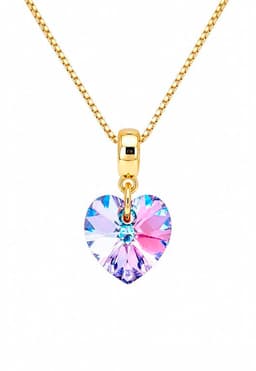 Collar Romance Gold 24K creado con cristales de Swarovski Vitral Light Violeta TALLA UNICA