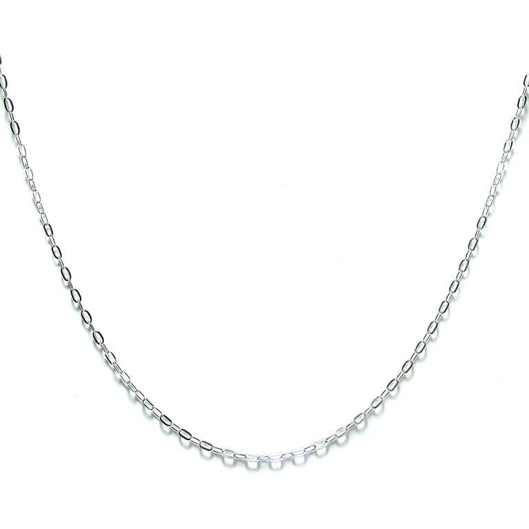 Cadena Eslabon 60cm Plata Fina 925 Plateado TALLA UNICA