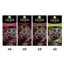 Pack 8 tabletas chocolate dark surtidas 80g