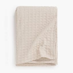 Cubrecama Panal 240x260 Crudo (cama 2 plazas o Queen) Beige 2 PLAZAS