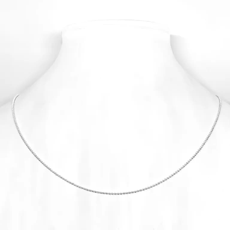 Cadena Mini Bolas 40cm Plata Fina 925 Plateado TALLA UNICA