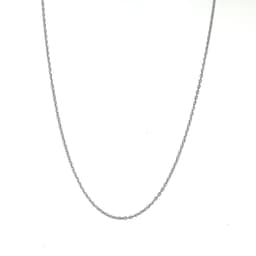 Cadena Eslabon 2x1mm Limada 50cm Plata Fina 925 Plateado TALLA UNICA