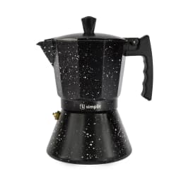 Cafetera Italiana Negra Granito 4 Tazas