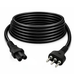 Cable de Poder Tipo Trebol 1.8 MT Reforzado 220V / 3 PIN