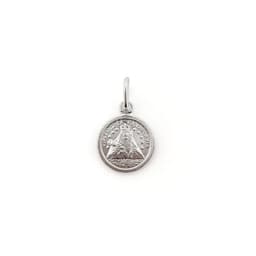 Colgante Medalla Virgen de la Candelaria 10mm Plata Fina 925 Plateado TALLA UNICA
