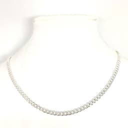 Cadena Grumet Mediana 60cm Plata Fina 925. Plateado TALLA UNICA