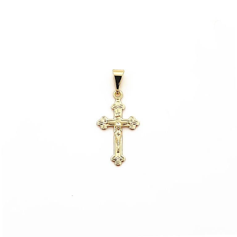 Colgante Cruz Cristo Enchapado Oro 18K Dorado TALLA UNICA
