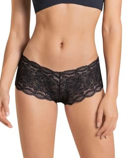 Calzon Pantaleta de Encaje y refuerzo en algodon 72264 Negro L