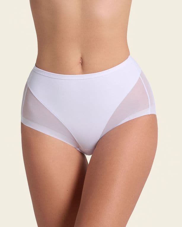Calzon Clasico Invisible con Transparencia en Gluteos 012657 Blanco M