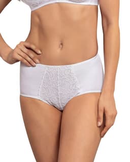 Calzon Clasico Control Suave detalles de Encaje 72221 Blanco M