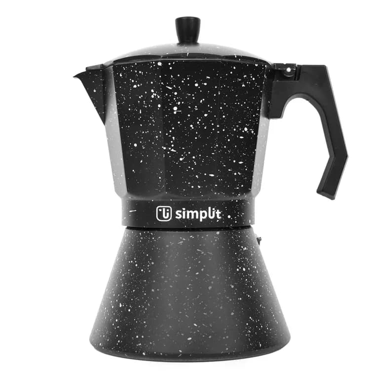Cafetera Italiana Negra Granito 12 Tazas