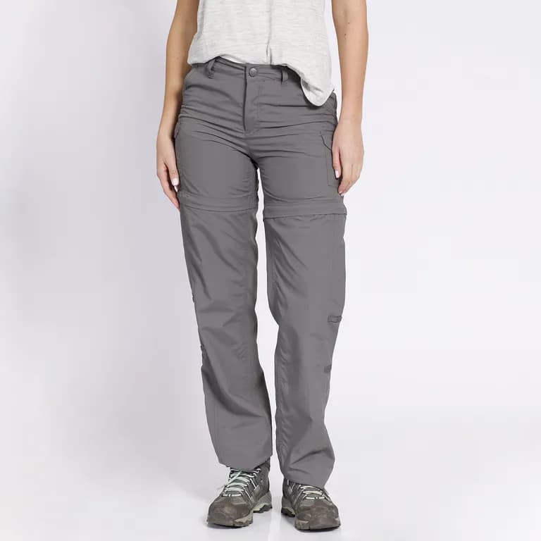 Pantalon Trekking Secado Rapido Desmontable Mujer Gris Oscuro XS