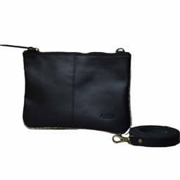 Cartera Petty Cuero Hecho A Mano Negro TALLA UNICA