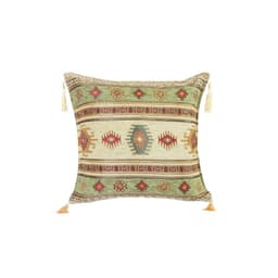 Cojin turco 44x44 Kilim Beige y Verde - boho
