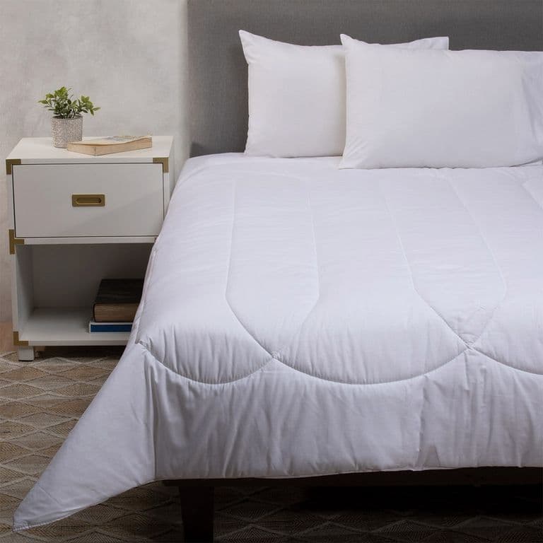 Plumon Blanco 2 Plazas + Pack Almohadas Blanca