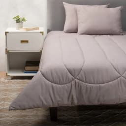 Plumon Gris Negro 2 Plazas + Pack Almohadas Gris