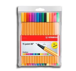 Set 15 Lapices Point 88 Fineliner Incluye 5 Neon