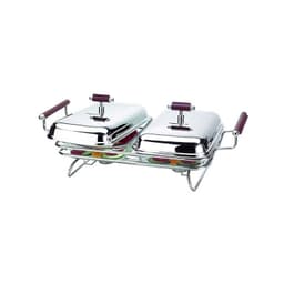 Fuentes Con Tapa Leather Regent Acero