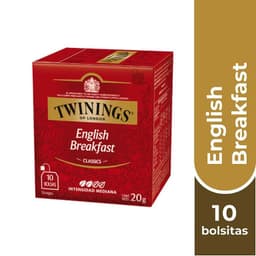 Te English Breakfast (etiqueta roja) x 10 Bolsitas